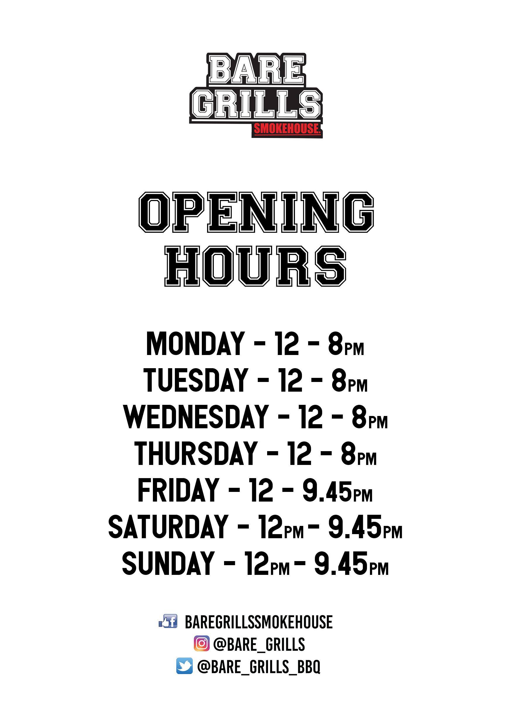 Opening Hours2023